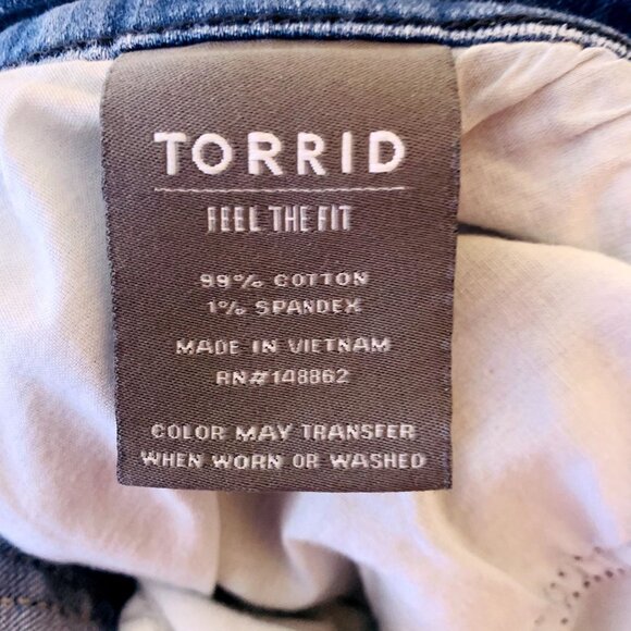 Torrid Womens Boyfriend Straight Vintage Stretch Denim Mid-Rise Jean 18R - Picture 12 of 15